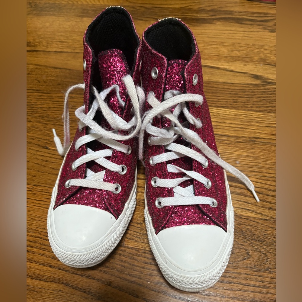 Pink Glitter Custom Converse